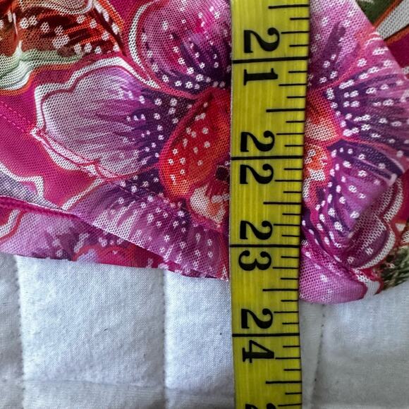 Jade Johnny Was Top Womens Small Pink Gloriana Mesh Tee Fitted Feminine Coquette - Picture 12 of 14